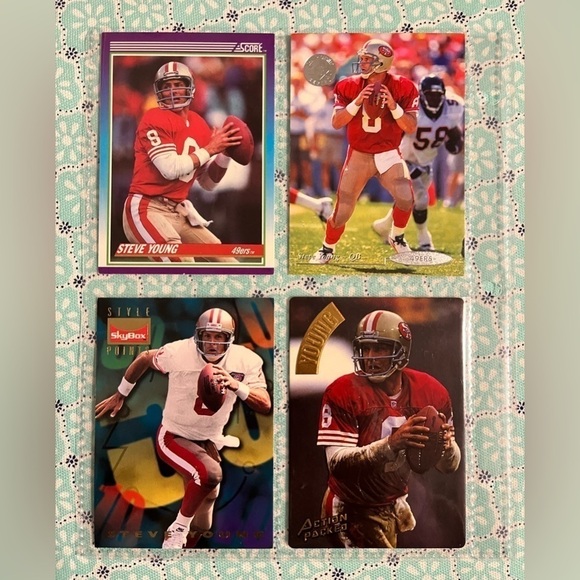 🏈🏈 Steve Young #8 49ERS NFL Trading Cards Qty 4